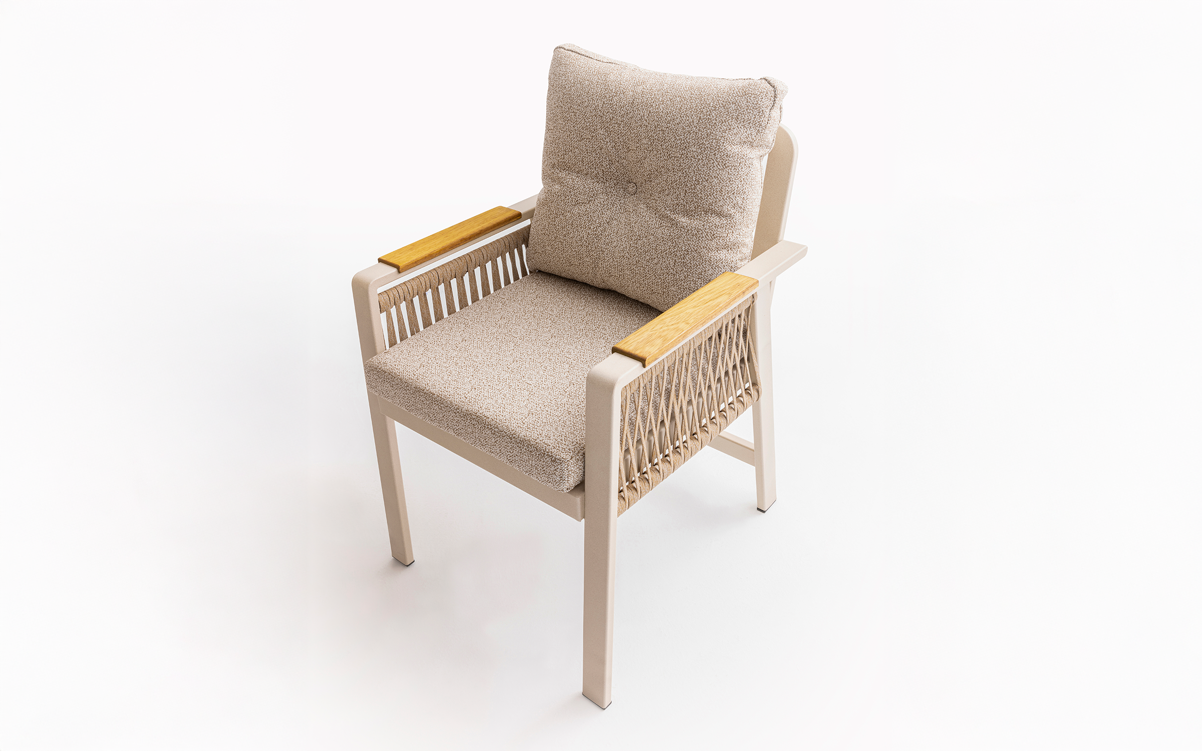Set of table + 6 chairs Artemis, cream  4